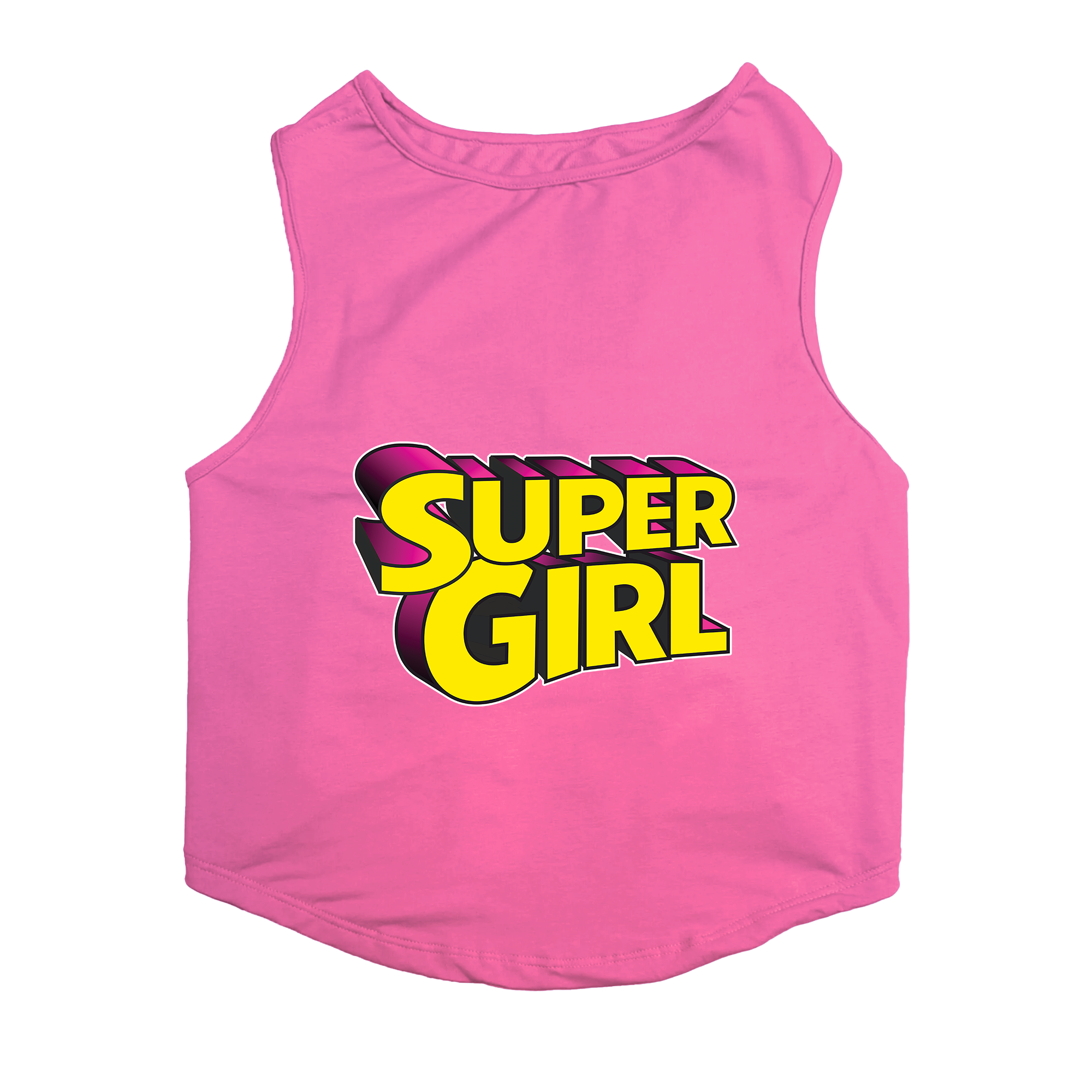 PawsIndia Sleeveless Printed Cat T-Shirt - Super Girl