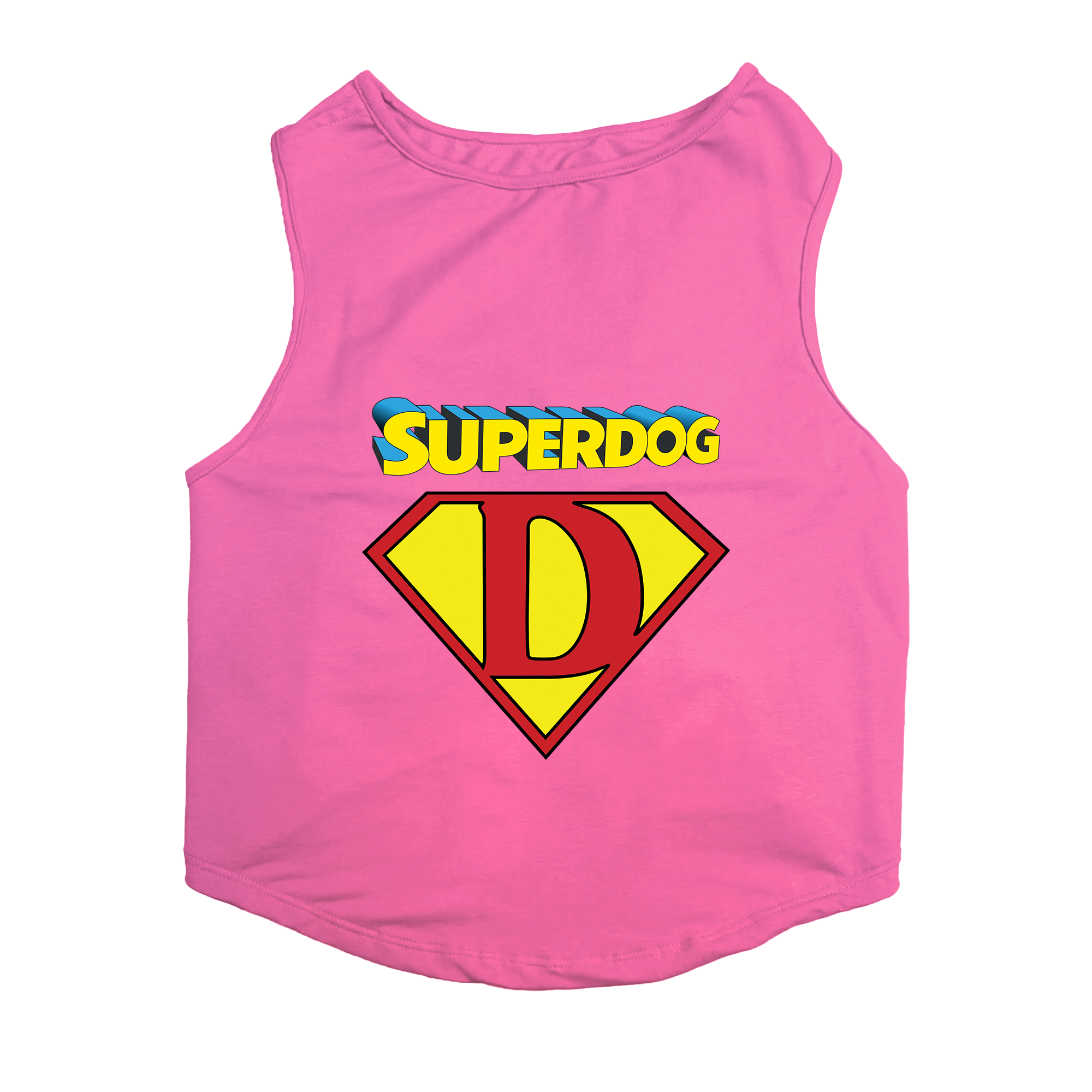 PawsIndia Sleeveless Printed Dog T-Shirt - Super Dog