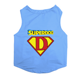 PawsIndia Sleeveless Printed Dog T-Shirt - Super Dog