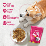 Raw Bites Organic Dehydrated - Turkey Jerky  Premium Dog Treats