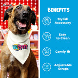 PawsIndia Customized Pet Bandana - Floral - Mustard