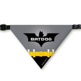 PawsIndia Dog Bandana - Bat Dog - Grey