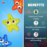 Pawsindia Starfish Cat Nip Toy - Orange