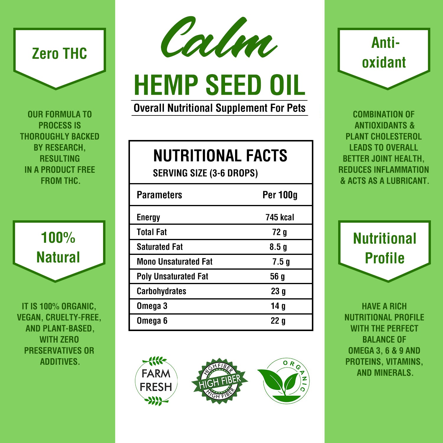 Calm Hemp Seed oil 50ml - PRE ORDER