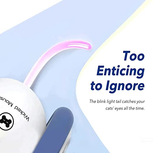 Cheerble Wicked Mouse Interactive Cat Toy - Blue
