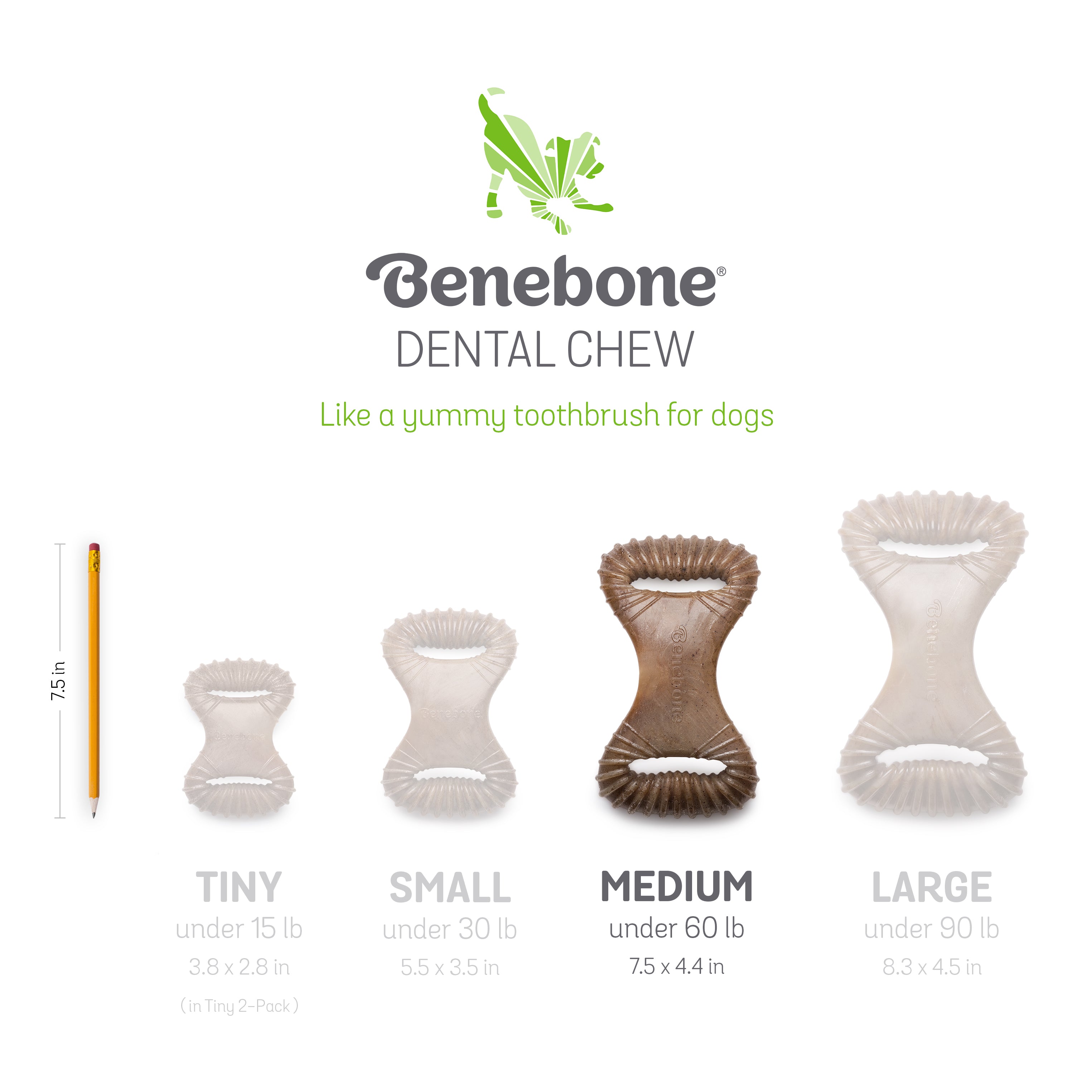 Benebone's Dental Dog Chew (Peanut Butter Flavor)