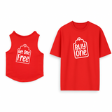 PawsIndia Signature Twinning Set – Parent & Pup - Buy 1 Get 1 Free - Red