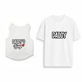 PawsIndia Signature Twinning Set – Parent & Cat - Daddy & Daddy's Boy - White