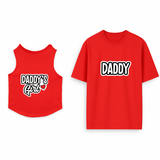PawsIndia Signature Twinning Set – Parent & Pup - Daddy & Daddy's Girl - Red