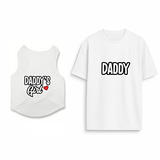 PawsIndia Signature Twinning Set – Parent & Cat - Daddy & Daddy's Girl - White