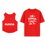 PawsIndia Signature Twinning Set – Parent & Cat - Kya Gunda Banega & Gunda - Red