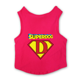 PawsIndia Sleeveless Printed Dog T-Shirt - Super Dog