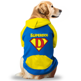 PawsIndia Dual Pattern Dog Hoodie - Super Dog