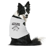 PawsIndia Sleeveless Printed Dog T-Shirt - Little Miss Pees Inside