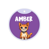 Customized Cat Id Tags - Orange Indie