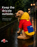 Pawsindia Dog Hooded 360° Raincoat - Red & Yellow