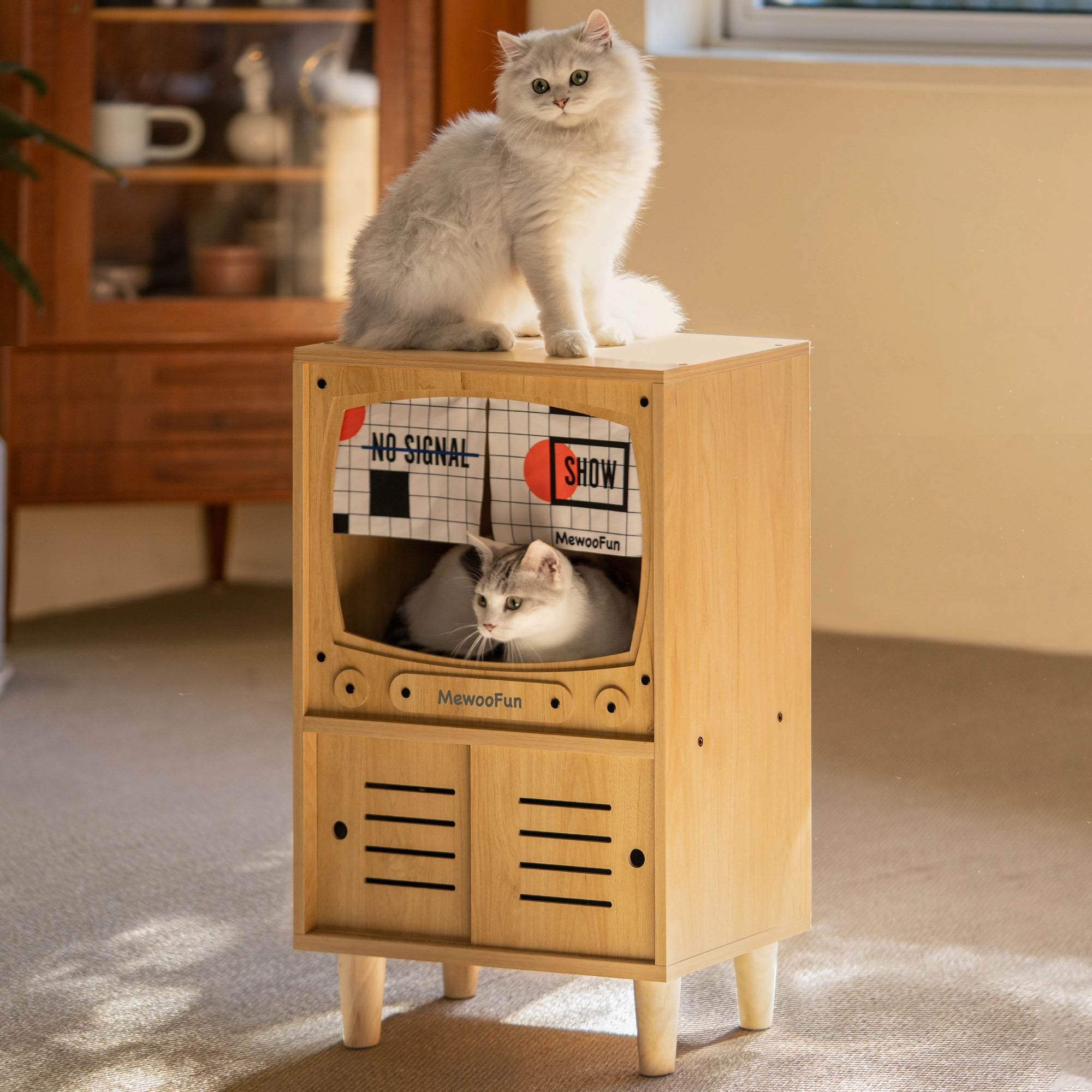 MewooFun TV-shaped Cat House