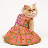 PawsIndia Traditional Desi Diva – Lehenga Choli Set For Cat - Pink | Ethnic Festive Wear