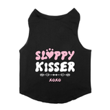 PawsIndia Sleeveless Printed Dog T-Shirt - Sloppy Kisser
