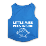 PawsIndia Sleeveless Printed Dog T-Shirt - Little Miss Pees Inside