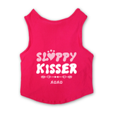 PawsIndia Sleeveless Printed Dog T-Shirt - Sloppy Kisser
