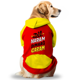 PawsIndia Dual Pattern Dog & Cat Hoodie - Dil Naram Dimag Garam
