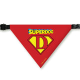 PawsIndia Dog Bandana - Super Dog - Red