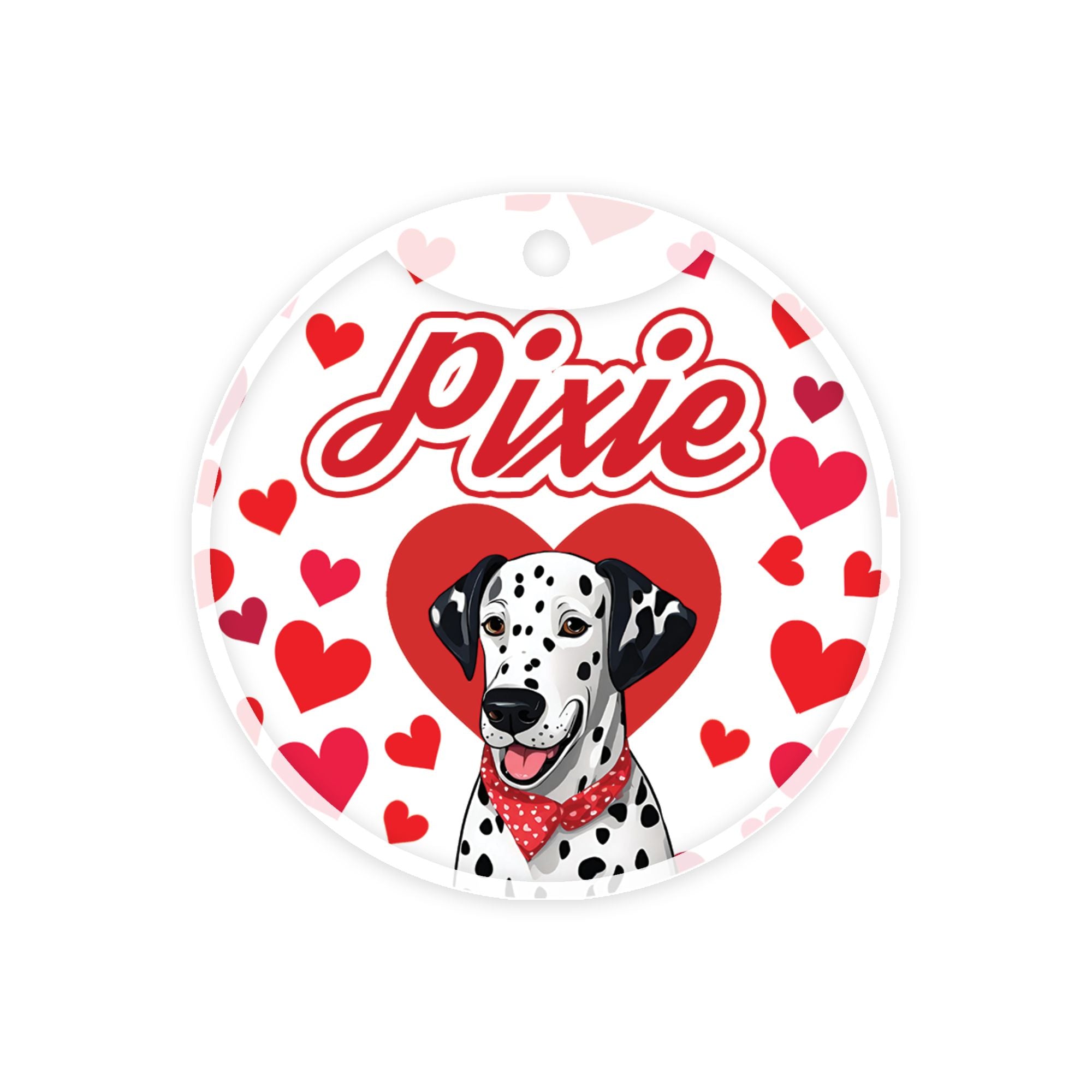Customized Dog Id Tags - Dalmatian ?> Love Edition