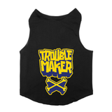 PawsIndia Sleeveless Printed Dog T-Shirt - Trouble Maker