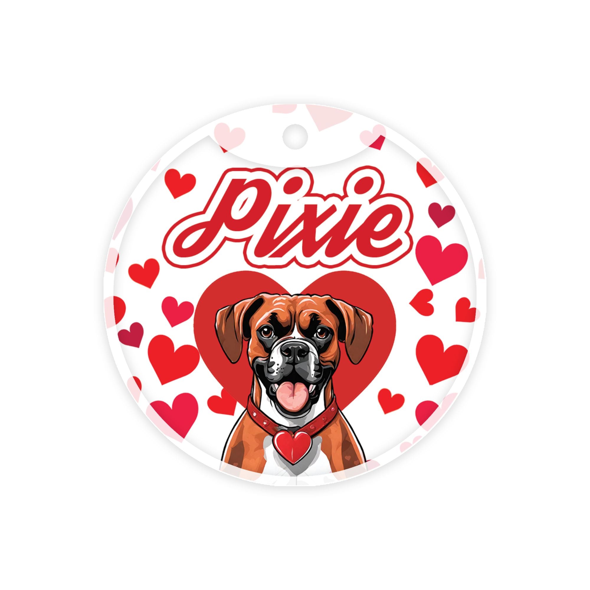 Customized Dog Id Tags - Boxer ?> Love Edition