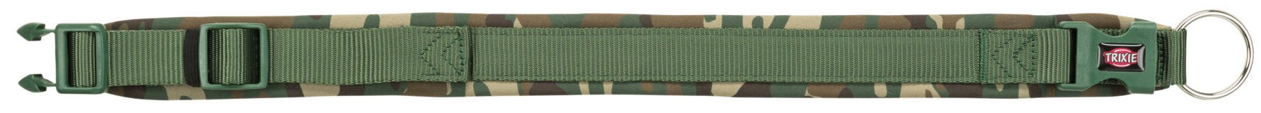 Trixie Premium Collar With Neoprene Padding, Extra Wide - Camouflage/Forest Green