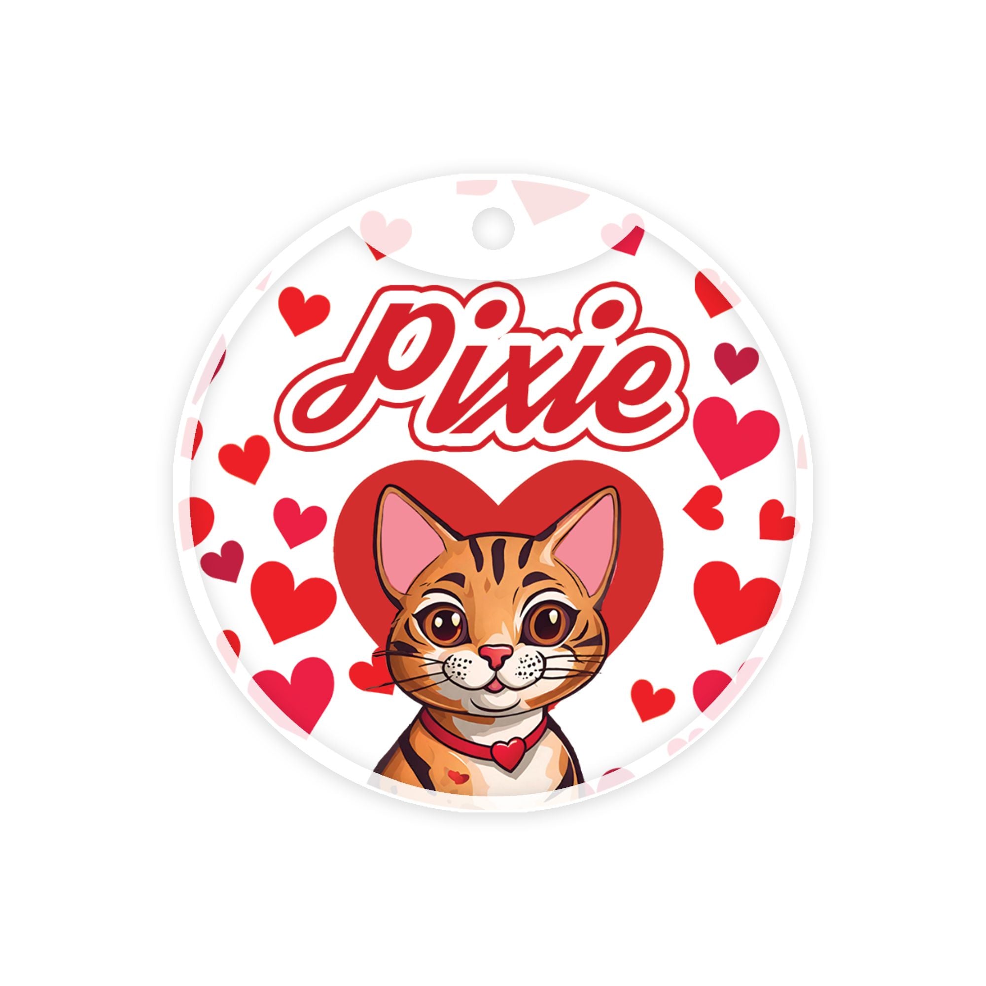 Customized Cat Id Tags -  Bengal ?> Love Edition