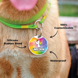 Customized Pet Id Tag - Unicorn