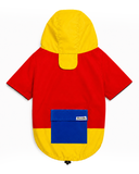 Pawsindia Dog Hooded 360° Raincoat - Red & Yellow