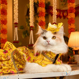 PawsIndia Traditional Rose Pink Princess Dress for Cats - Limited Edition