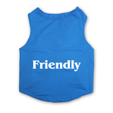 PawsIndia Sleeveless Printed Dog T-Shirt - Friendly