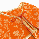 PawsIndia Traditional Royal Zari Dress For Dogs - Orange