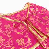 PawsIndia Traditional Royal Zari Dress For Dogs - Pink