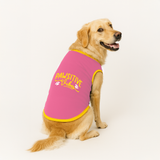 PawsIndia Ribbed Sleeves Printed Dog T-Shirt - Pawsitive Vibes