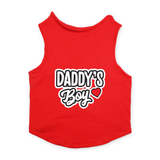 PawsIndia Sleeveless Printed Cat T-Shirt - Daddy's Boy