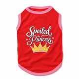 PawsIndia Contrast Ribbed T-shirt For Pets – Spoiled Princess | With Pink Rib