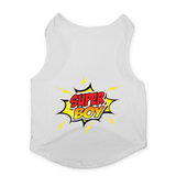 PawsIndia Sleeveless Printed Dog T-Shirt - Super Boy