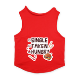 PawsIndia Sleeveless Printed Dog T-Shirt - Single-Taken-Hungry