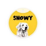 Customized Dog Id Tags - Golden Retriever (White)