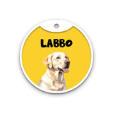 Customized Dog Id Tags - Labrador Retriever (White)