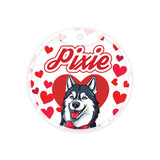 Customized Dog Id Tag - Siberian Husky ?> Love Edition
