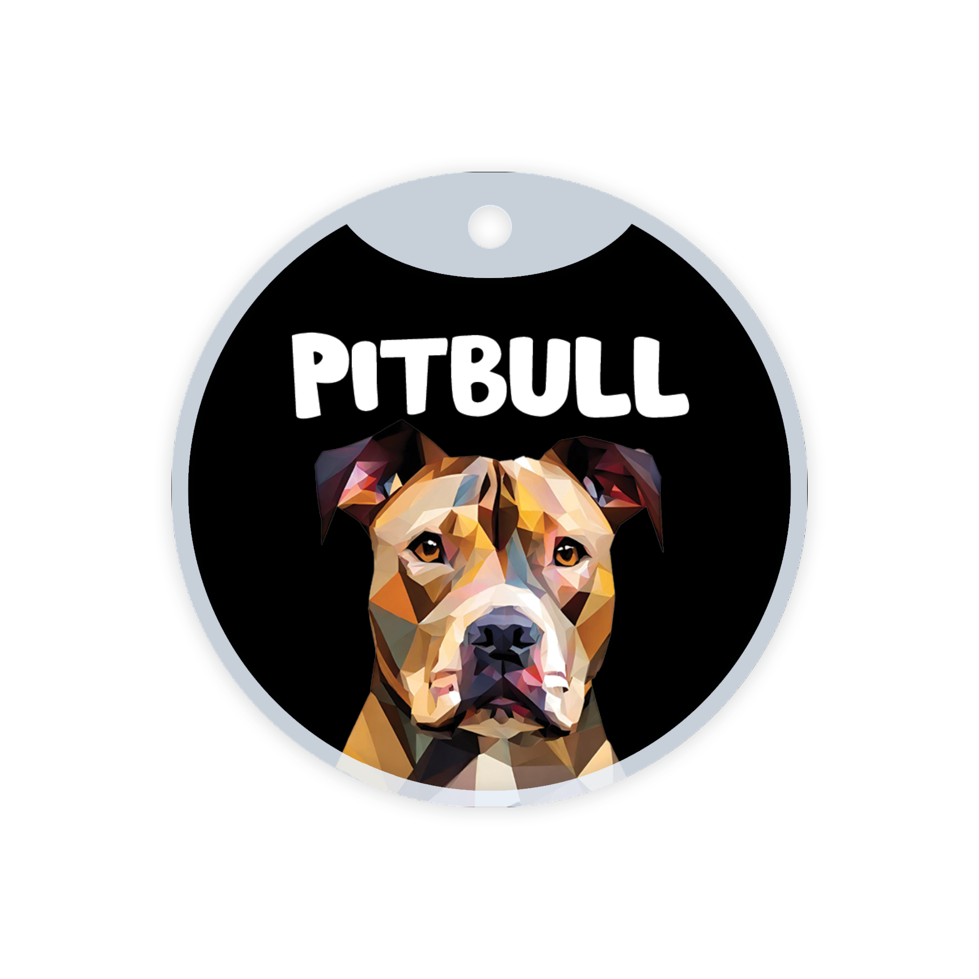 Customized Dog Id Tags - Pitbull (Brown)