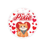 Customized Cat Id Tags - Orange Indie ?> Love Edition