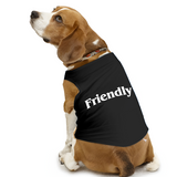 PawsIndia Sleeveless Printed Dog T-Shirt - Friendly