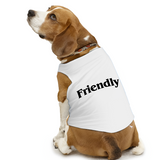 PawsIndia Sleeveless Printed Dog T-Shirt - Friendly